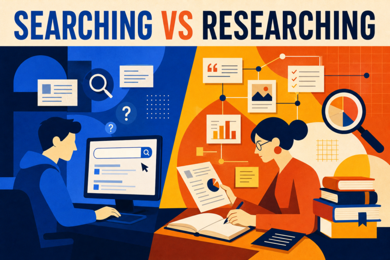 Illustration for Research Is More Than a Google Search: What Real Research Actually Looks Like